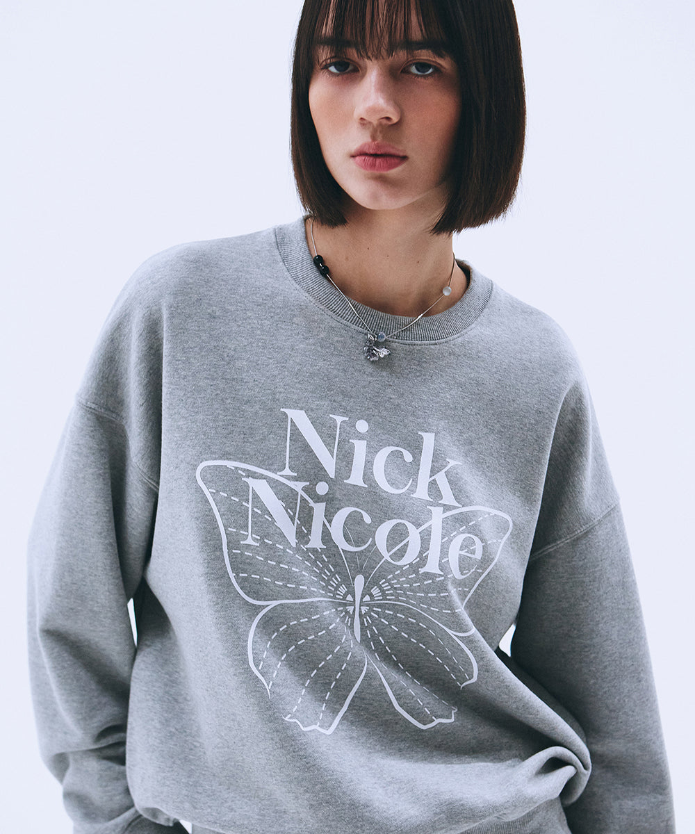 韓國 Nick Nicole Butterfly Signature Sweatshirt【NK001】