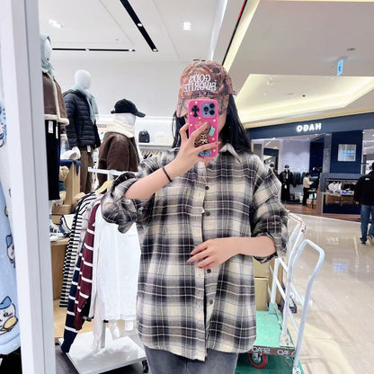 韓國 SPAO Flannel Overfit Check Shirt【SP314】