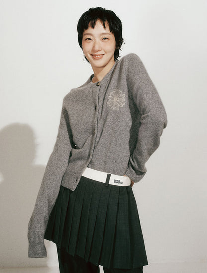 韓國 Mardi Mercredi Raccoon Blended Cardigan Round Neck【MM180】