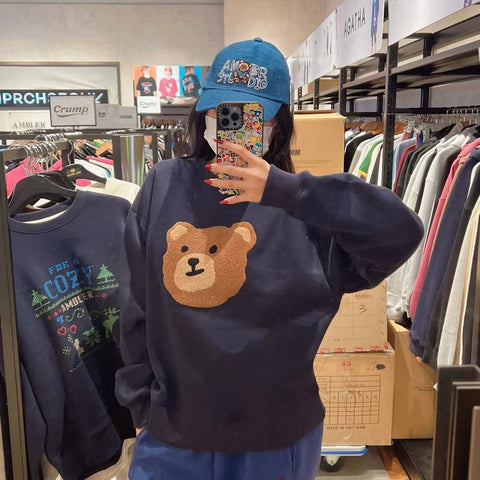 韓國 Ambler Boucle bear Sweatshirt【AR037】 - STT Mall HK 靚太網購