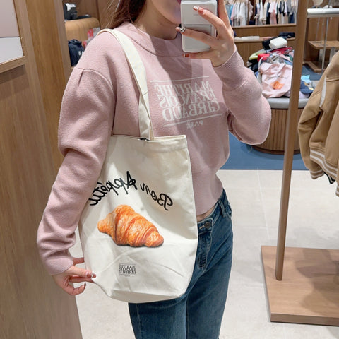 韓國 Marithe Francois Girbaud BREAD GRAPHIC ECO BAG【MF448】