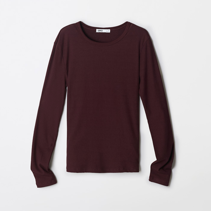 韓國 SPAO Round Neck Long Sleeve T-Shirt【SP205】