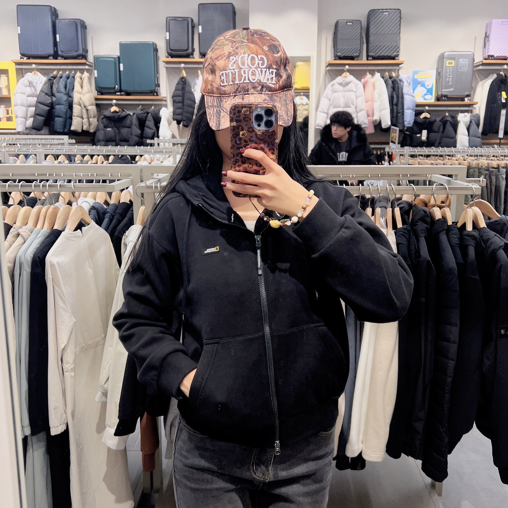 韓國 National Geographic Women's Maiden Fleece Hooded Zip-Up【NG213】