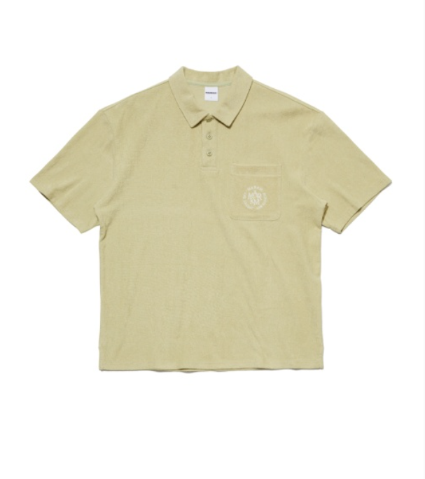 韓國 Markm Solid Terry Set-Up Collar T-Shirt【MA193】