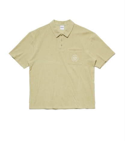 韓國 Markm Solid Terry Set-Up Collar T-Shirt【MA193】