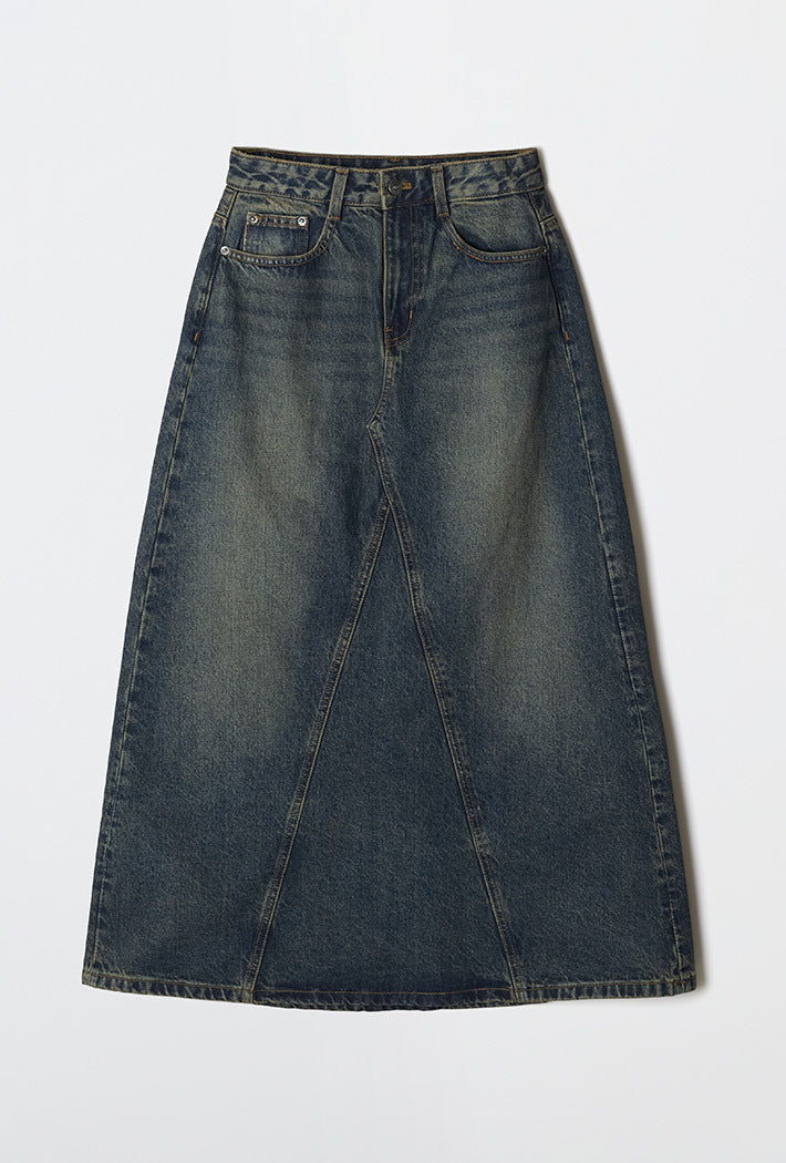 韓國 SPAO Denim Maxi Skirt【SP335】