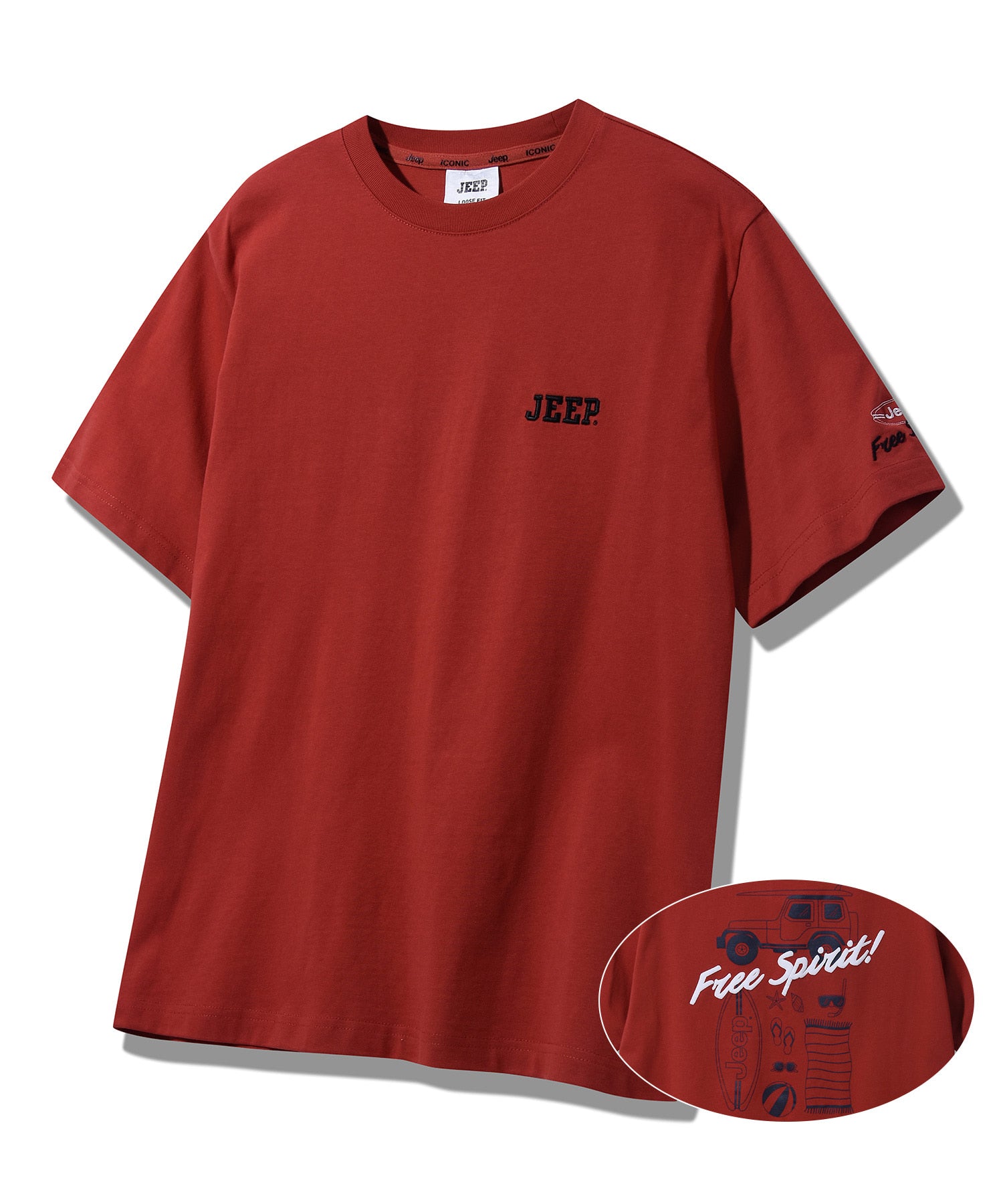 韓國 Jeep FREE SPIRIT Loose Fit Short Sleeve T-Shirt【JP036】