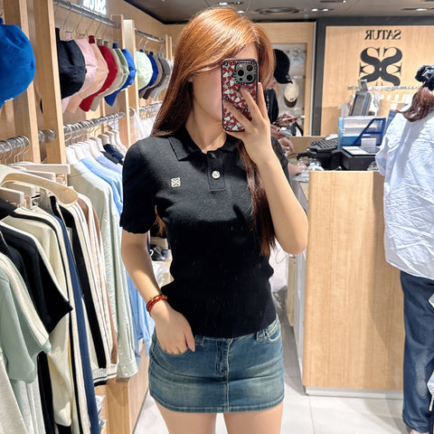 韓國 Satur Knitted Polo Shirt【SR117】
