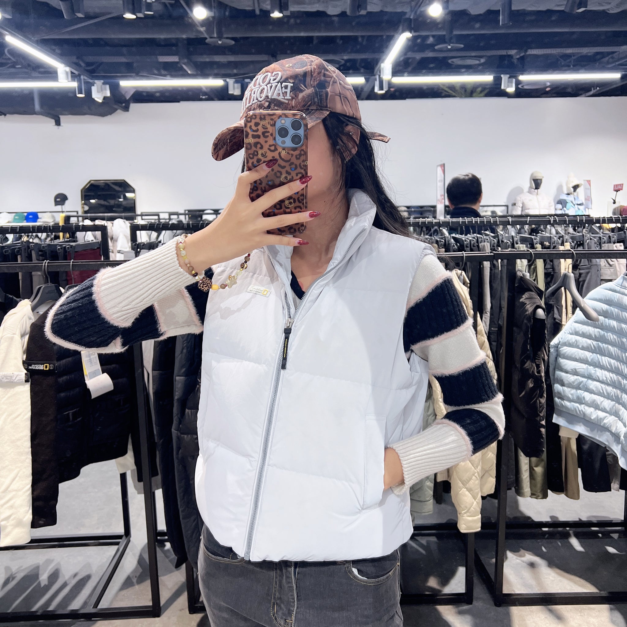 韓國 National Geographic Women's Glaris Crop High-Neck Down Vest (鴨絨)【NG070】