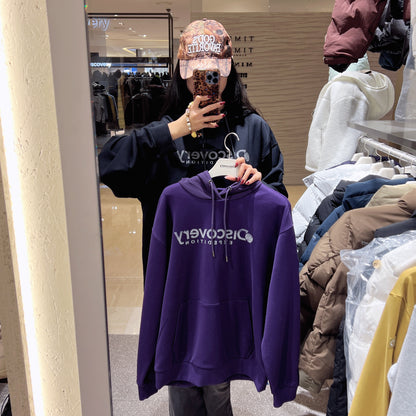 韓國 Discovery Logo Graphic Hoodie【DY093】