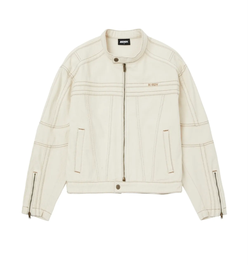 韓國 Nerdy Uni Ny Denim Biker Jacket【NY047】