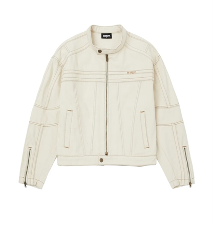 韓國 Nerdy Uni Ny Denim Biker Jacket【NY047】