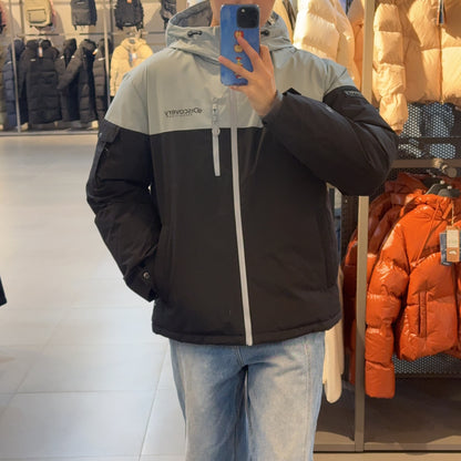 韓國 Discovery Bergen Gore Windstopper Colorblock Goose Down Short Padding (鵝絨)【DY178】