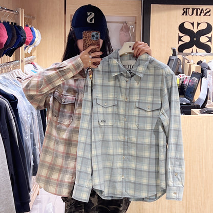 韓國 Satur Corduroy Check Shirt【SR202】