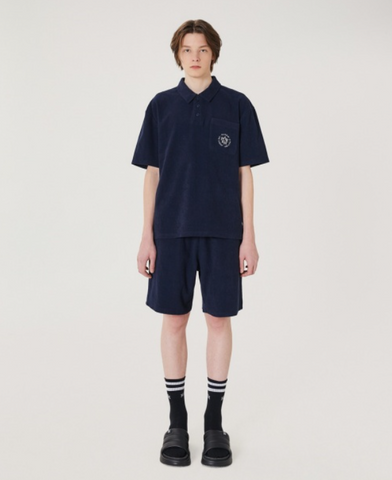 韓國 Markm Solid Terry Set-Up Collar T-Shirt【MA193】