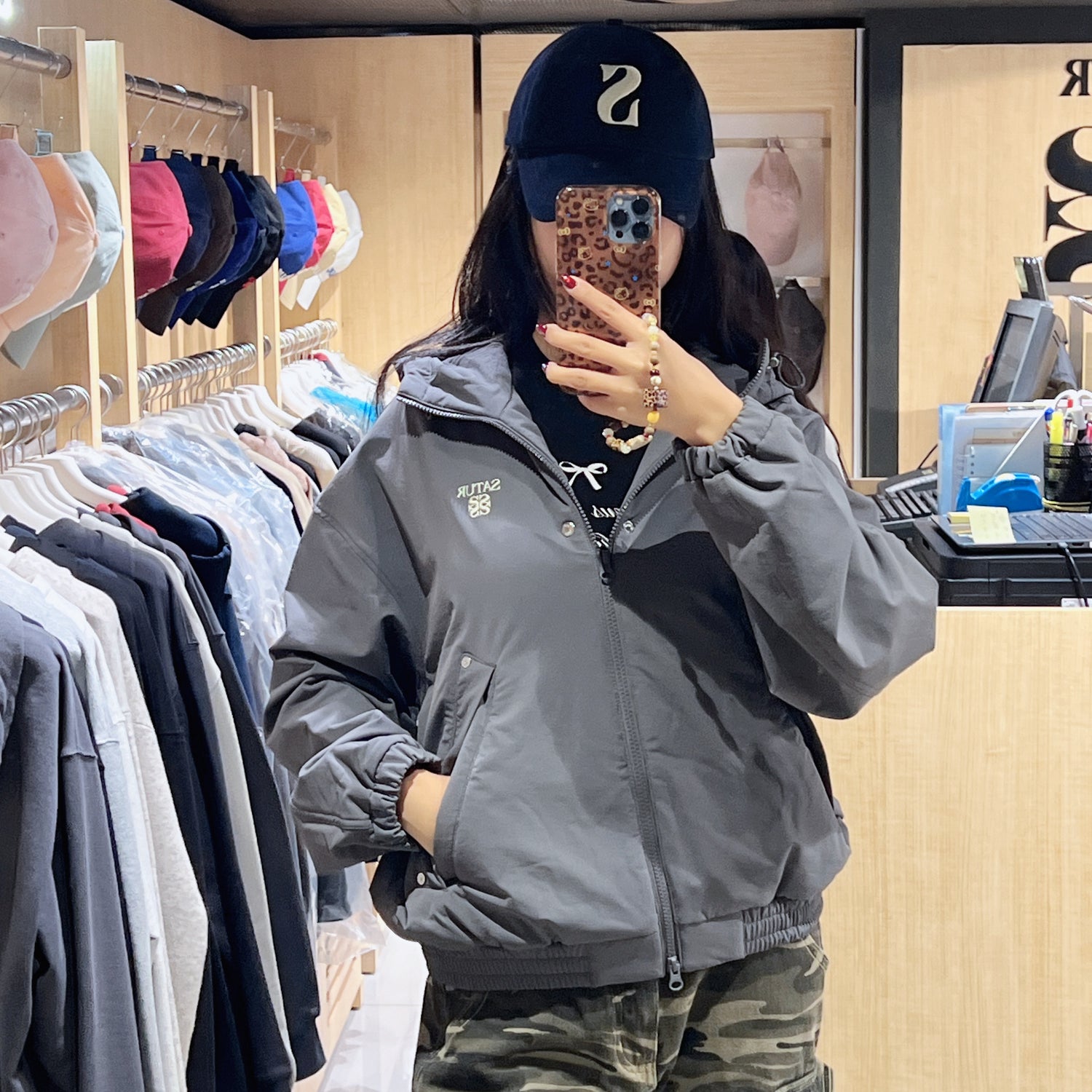 韓國 Satur Theo Nylon Fleece Hooded Jacket【SR196】