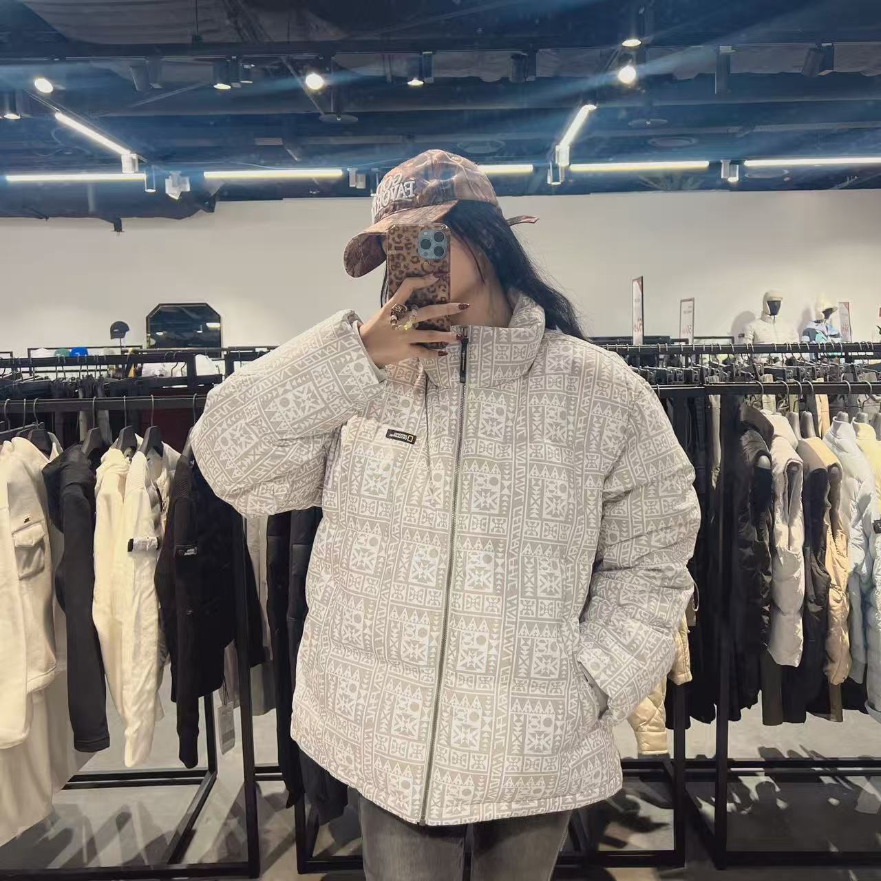 韓國 National Geographic Rayman Short-Length Pattern Duck Down Jumper (鴨絨)【NG056】