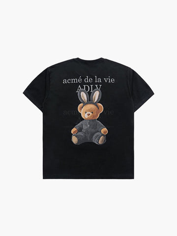 韓國 ADLV RABBIT BEAR DOLL LOGO SHORT SLEEVE T-SHIRT【AD007】