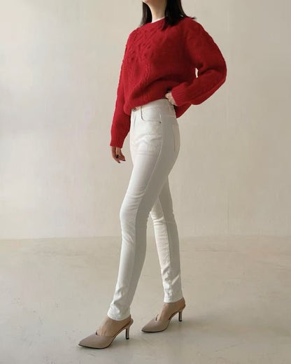 韓國 HowLuk 牛仔褲 刷薄毛  (冬季款)【H266】