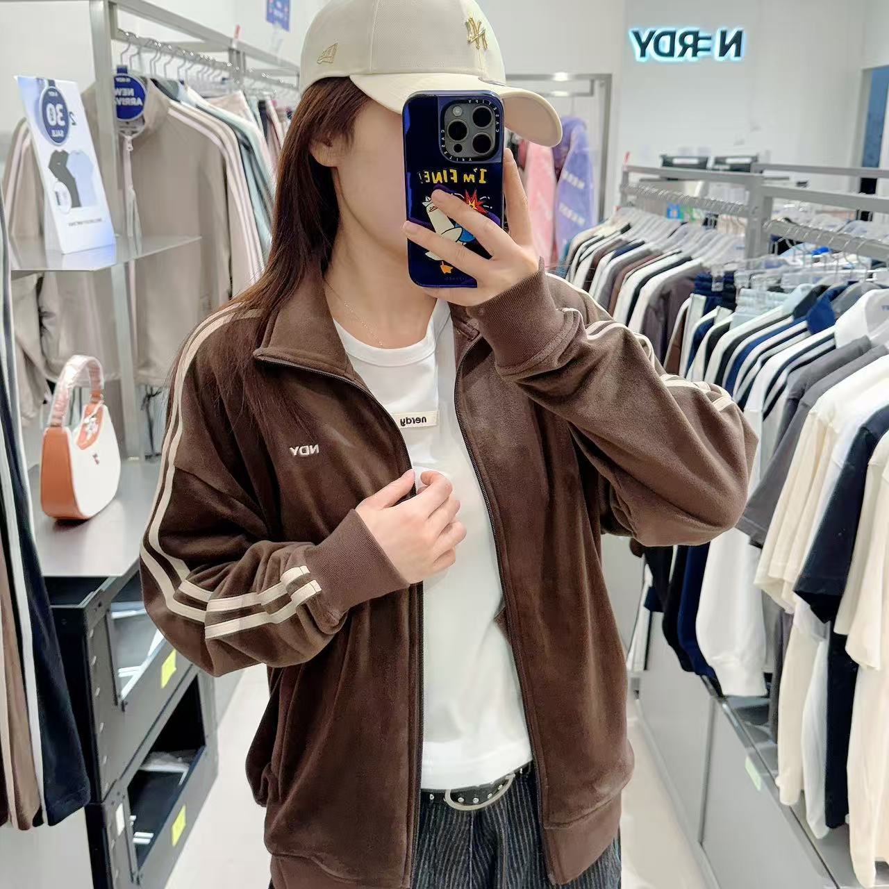 韓國 Nerdy Uni Velour Track Top【NY077】