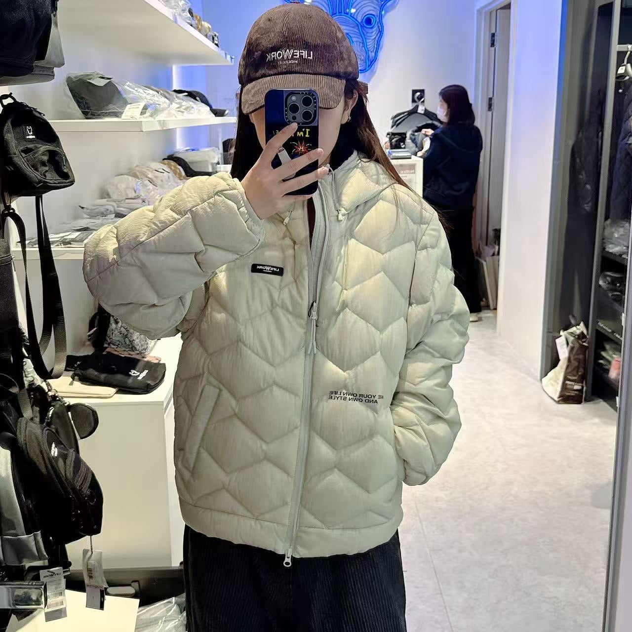 韓國 LifeWork Lite Rhombus Quilted Hooded Down Jumper (鴨絨)【LW020】