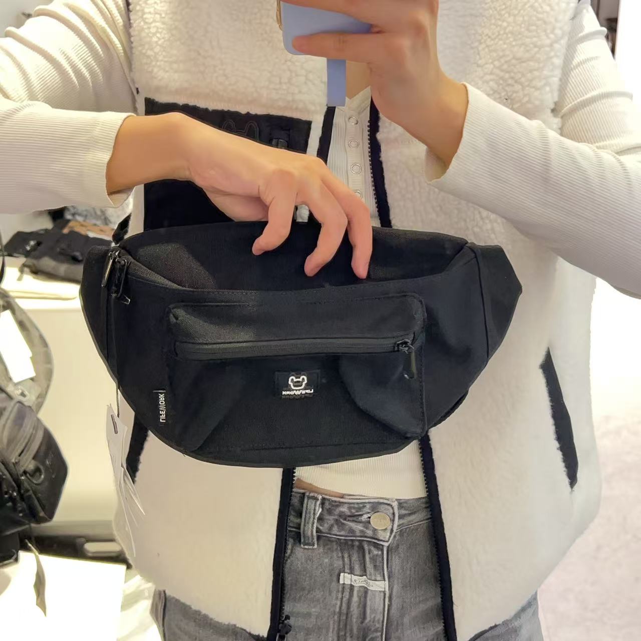 韓國 LifeWork Square Wappen Hip Sack【LW053】