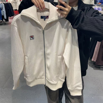 韓國 FILA Cable Knit Jacket【FA029】