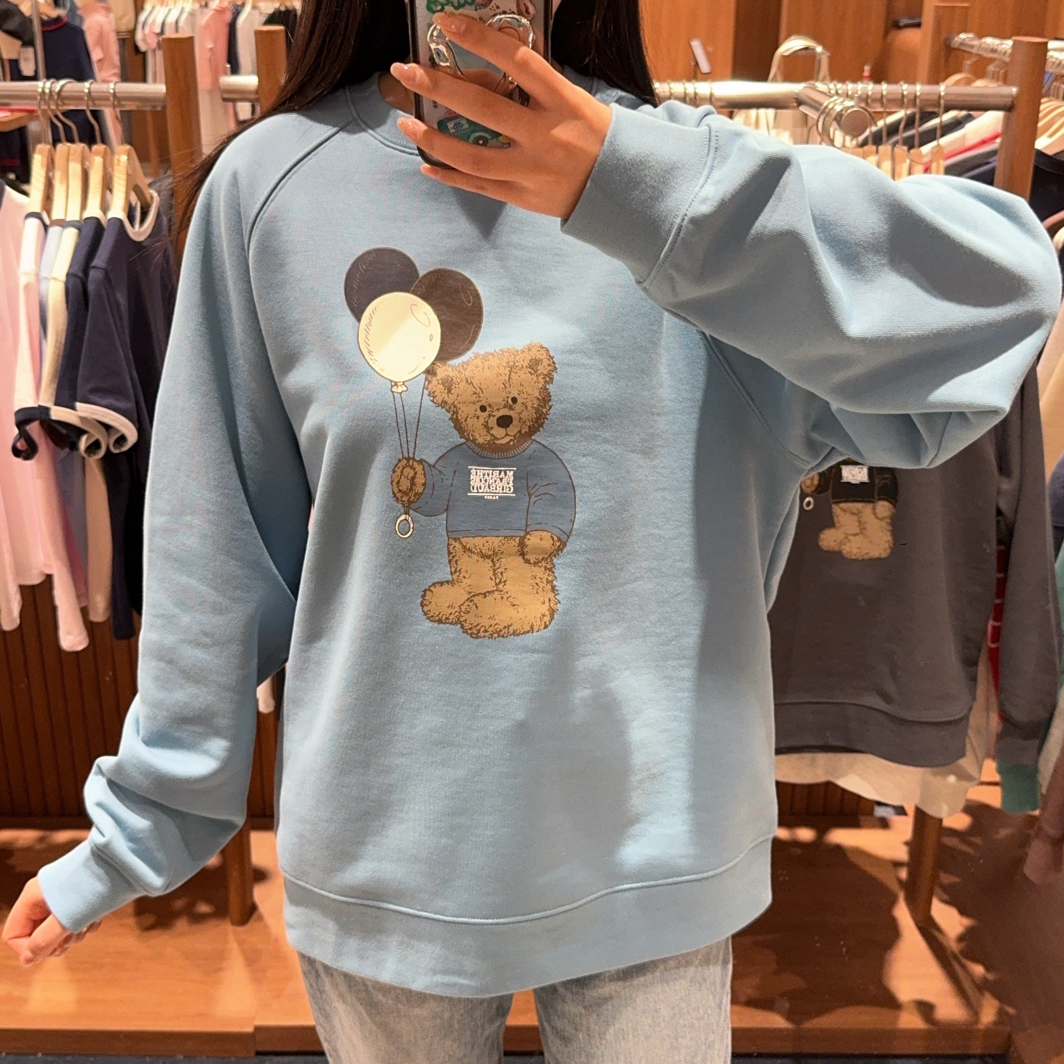 韓國 Marithe Francois Girbaud BALLOON DOODLE BEAR SWEATSHIRT【MF321】