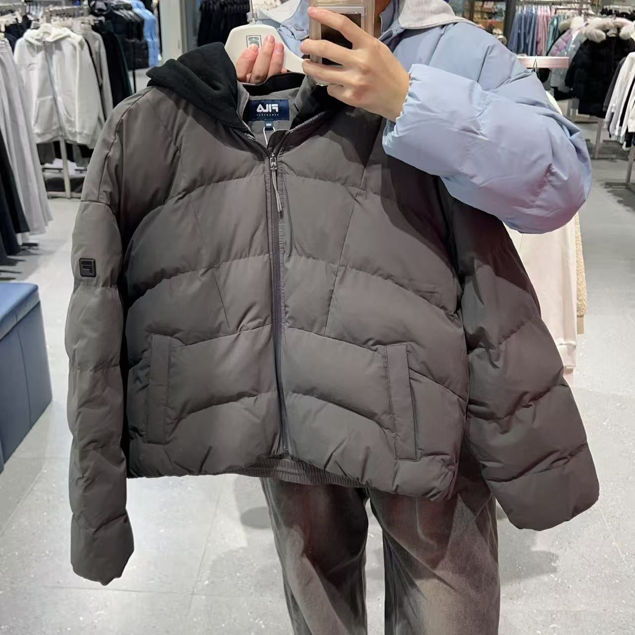 韓國 FILA Detachable Hooded Padded Jacket【FA057】