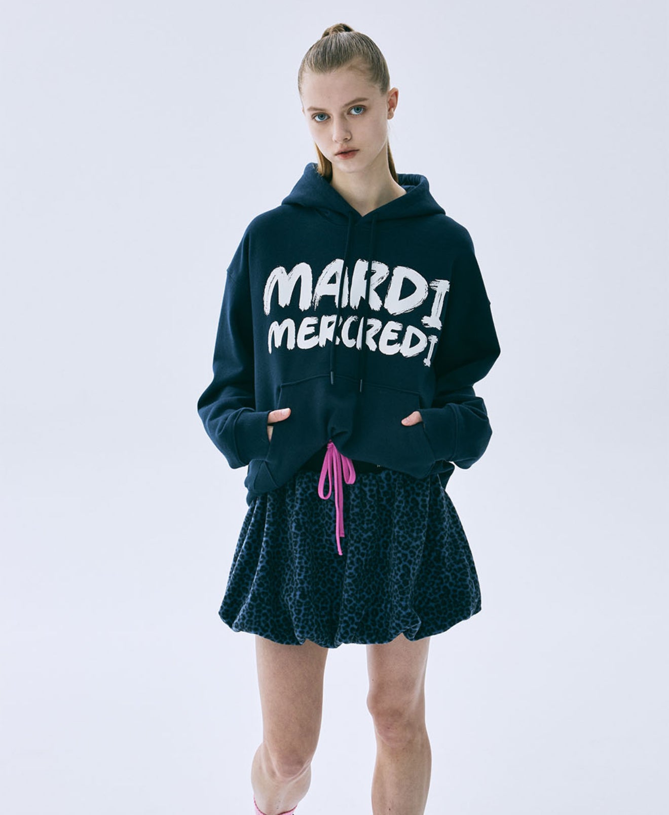 韓國 Mardi Mercredi Fleece Balloon Mini Skirt Leopard【MM184】