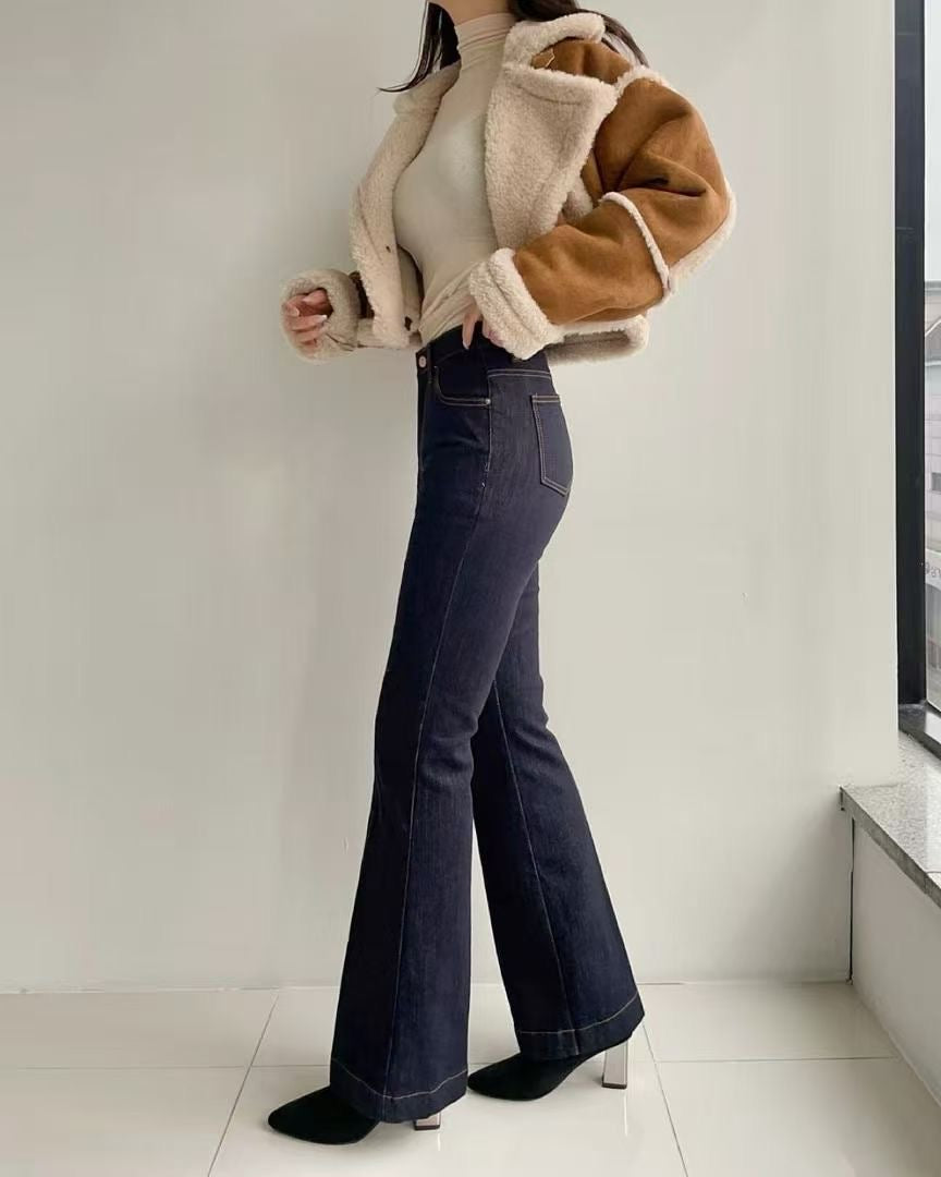 韓國 HowLuk 牛仔褲 刷薄毛  (冬季款)【H2510_1】