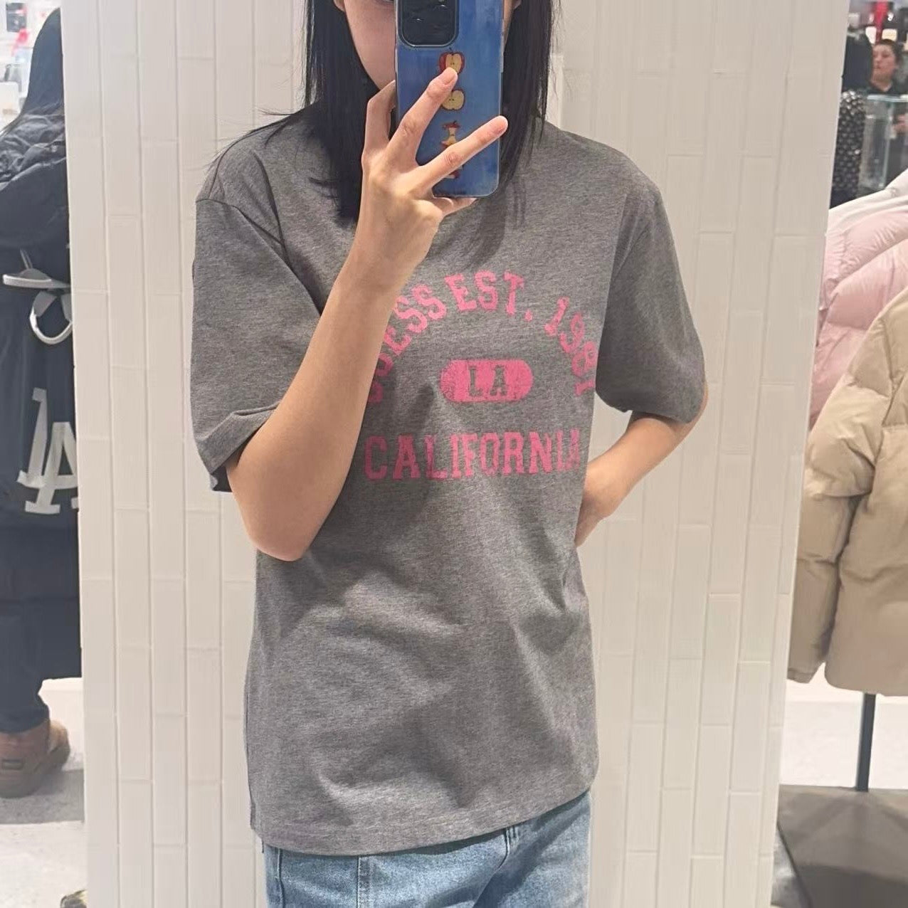 韓國 Guess Uni Semi Over California Short Sleeve T-Shirt【GU001】