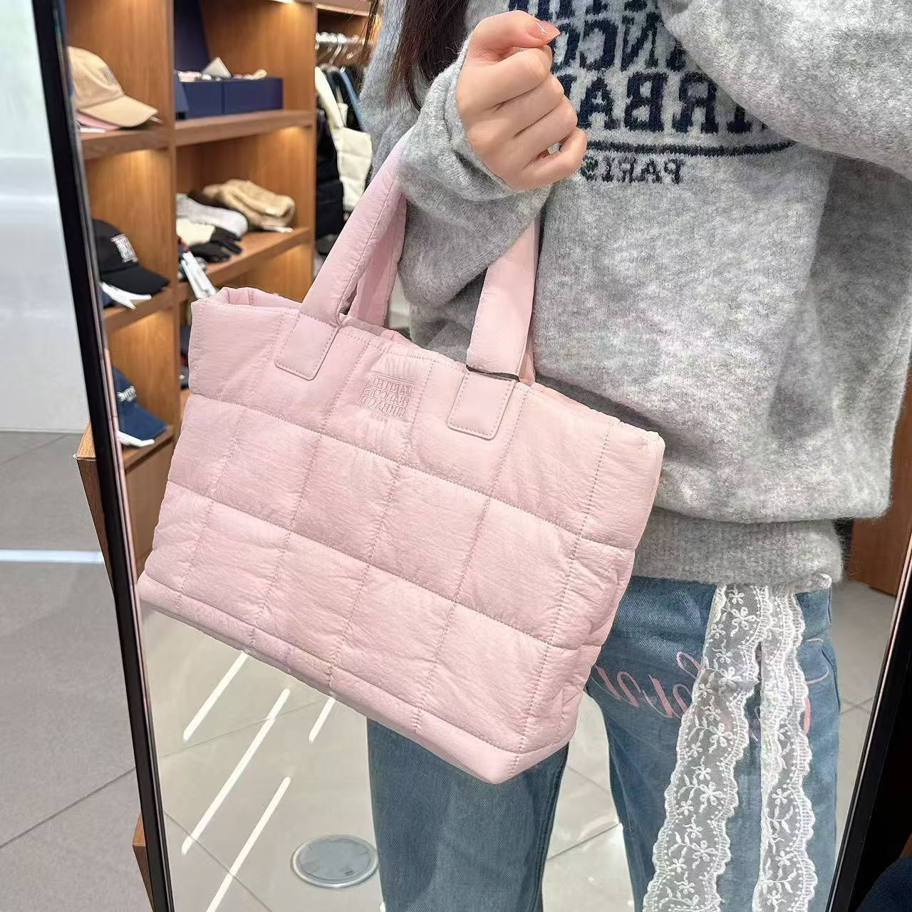 韓國 Marithe Francois Girbaud Classic Logo Padding Tote Bag【MF775】