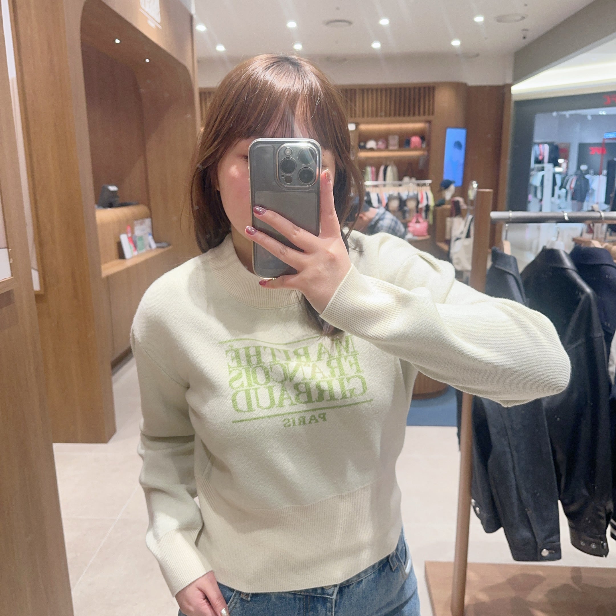 韓國 Marithe Francois Girbaud W Classic Logo Crop Knit 【MF295】