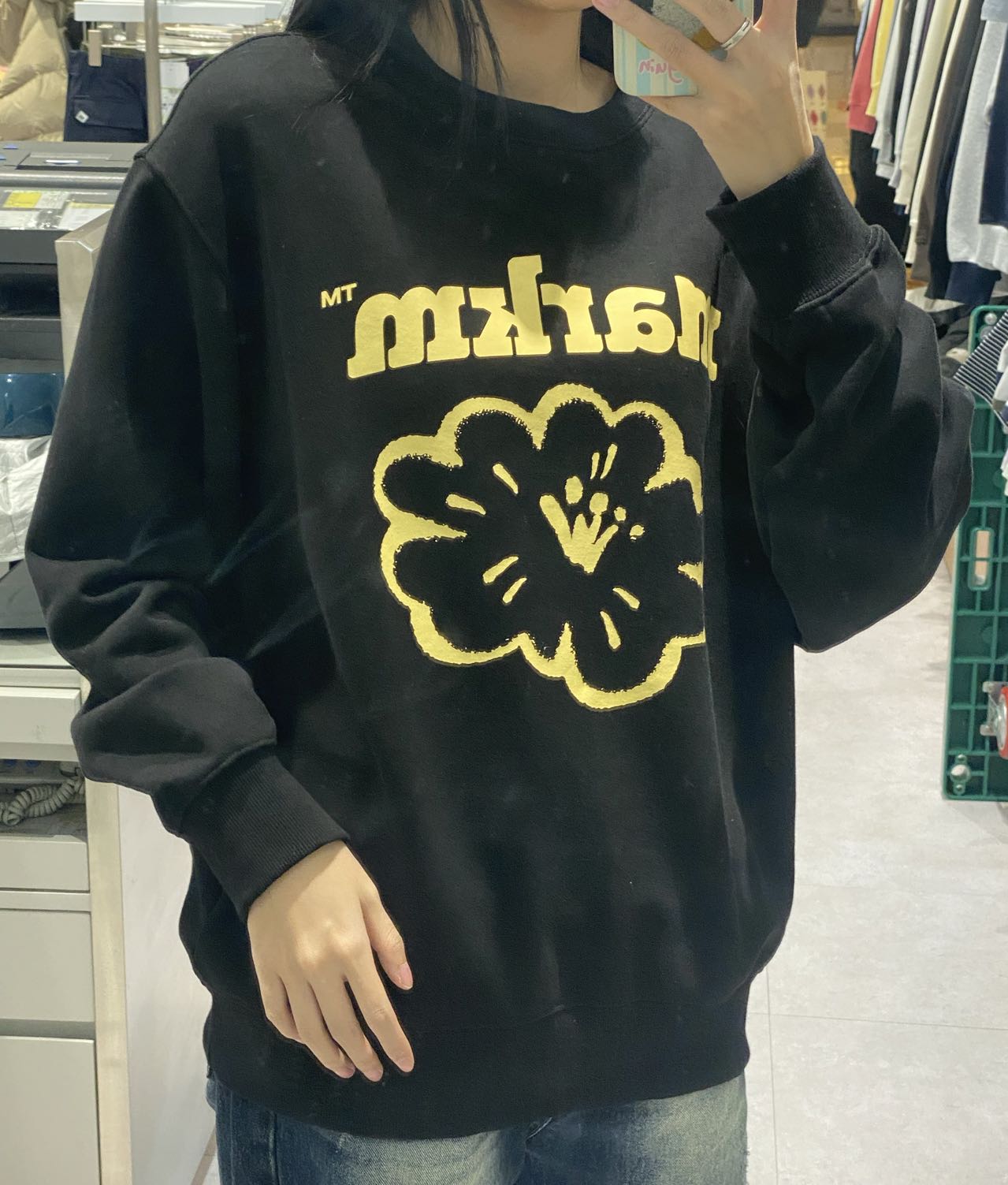 韓國 Markm BIG FLOWER SWEATSHIRT【MA038】