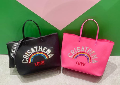 Crisathena Glam RainBow Love Large Tote Bag【SS070】
