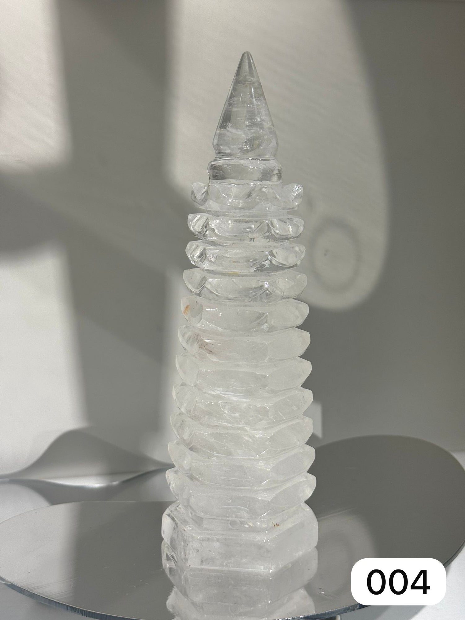 白晶文昌塔 004 21cm【SE441】