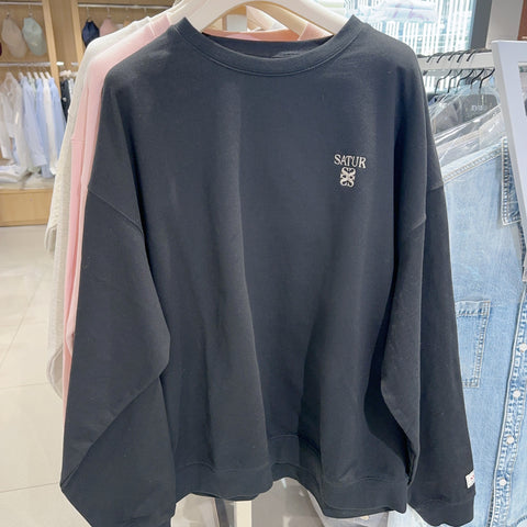 韓國 Satur Classic Logo Basic Sweatshirt【SR088】