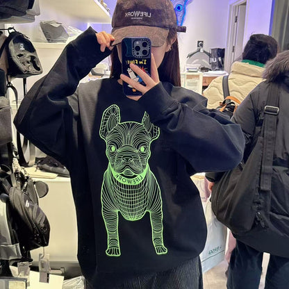 韓國 LifeWork Signature Big Radog Printing Sweatshirt【LW012】