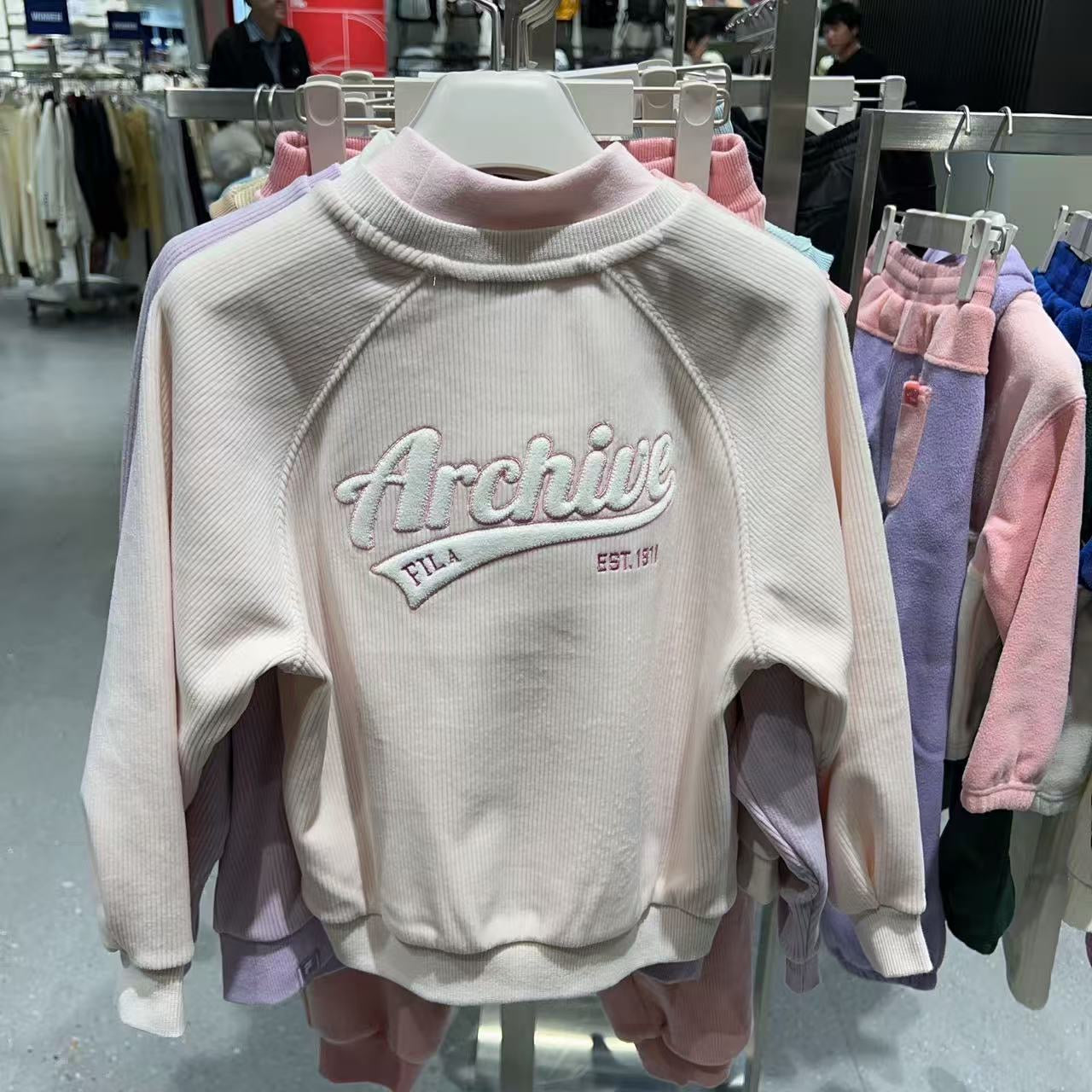 韓國 FILA Kids Half-moon Velour Long Sleeve【FA090】