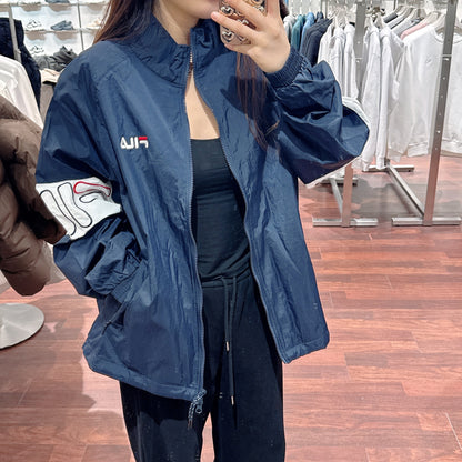 韓國 FILA Logo Sleeve Color Block Windbreaker【FA004】