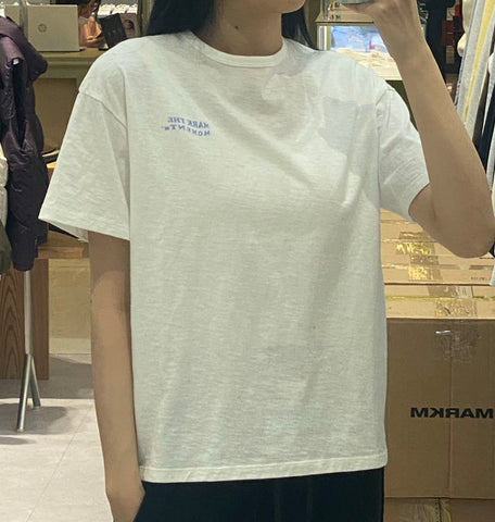 韓國 Markm WAVE SLOGAN GRAPHIC SLUB T-SHIRT【MA055】 - STT Mall HK 靚太網購