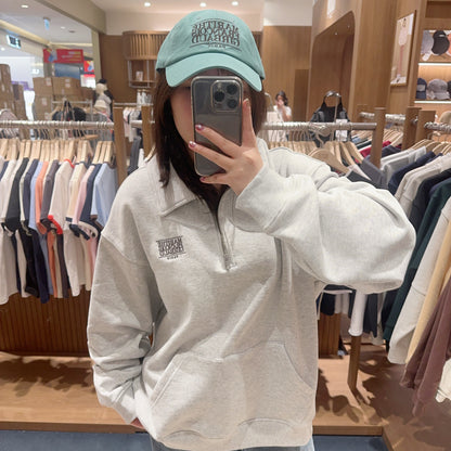 韓國 Marithe Francois Girbaud Classic Logo Collar Half Zipup Sweatshirt 【MF297】