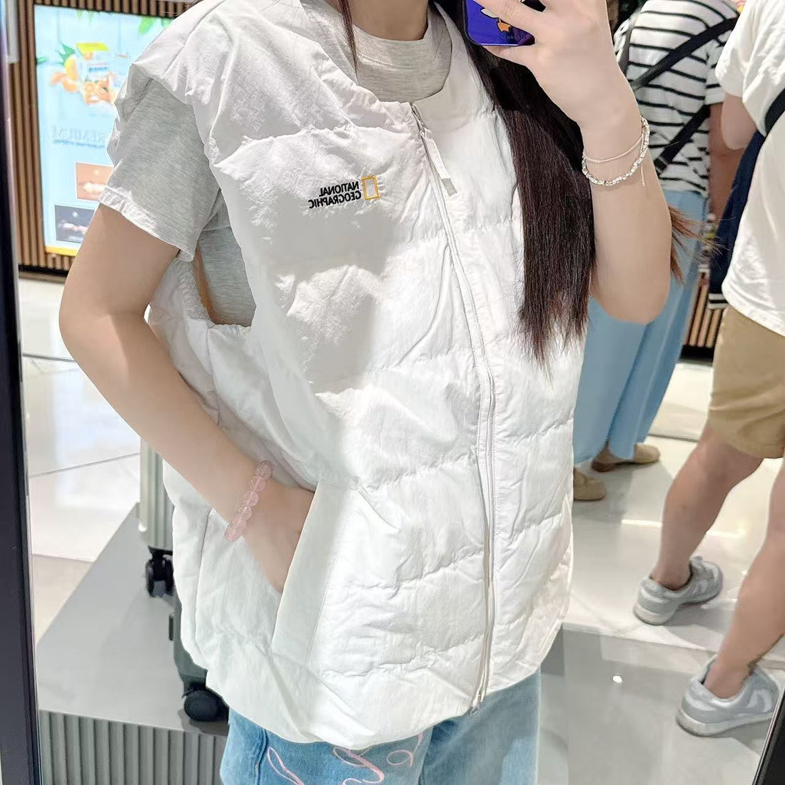 韓國 National Geographic 男女同款 HERON 輕量 羽絨背心 (鵝絨)【NG014】