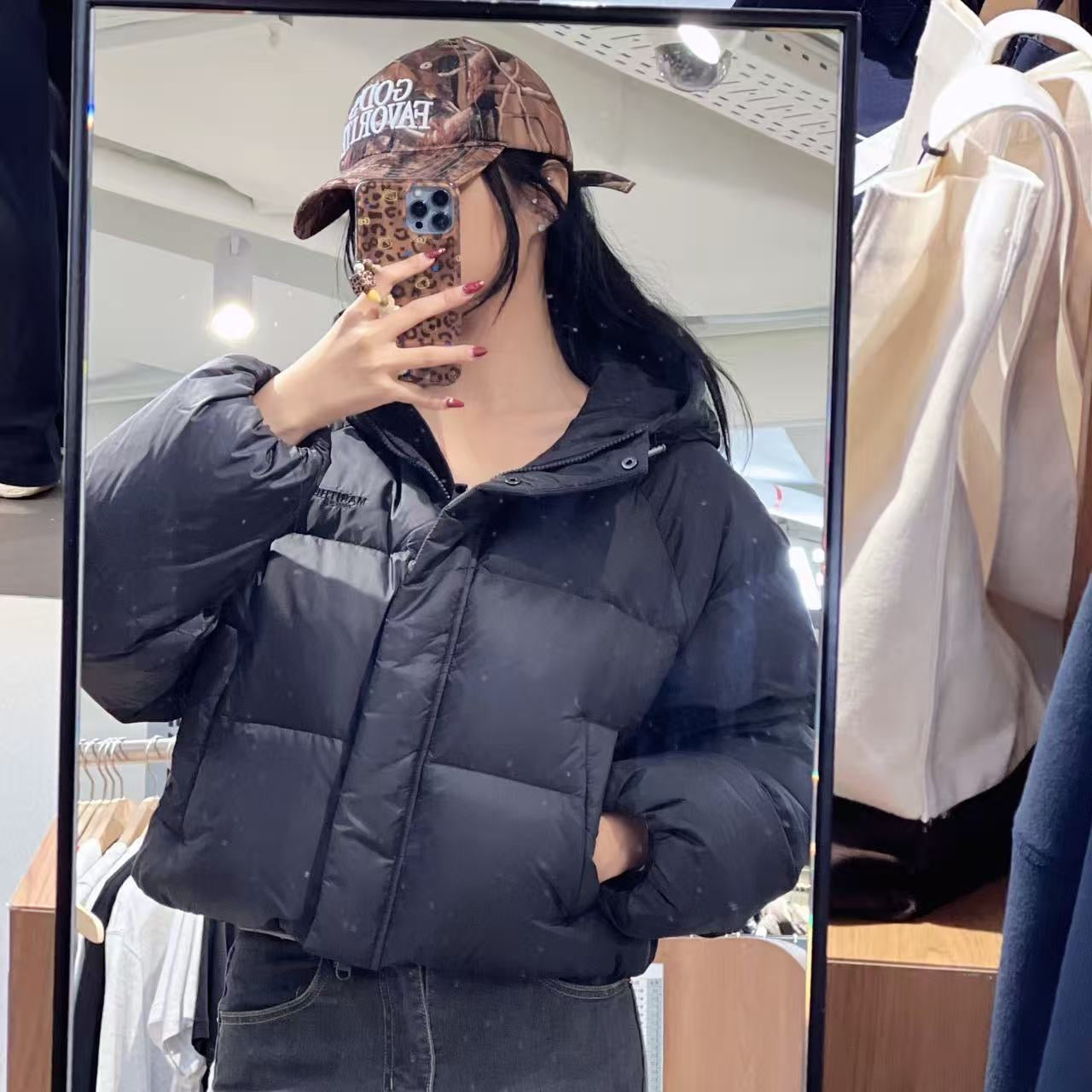 韓國 Marithe Francois Girbaud W Regular Logo Hooded Crop Down Jacket (鴨絨)【MF758】