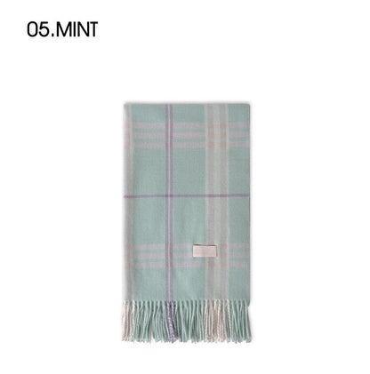 韓國 Mardi Mercredi Les Cadeaux Wool Muffler Check【MM179】