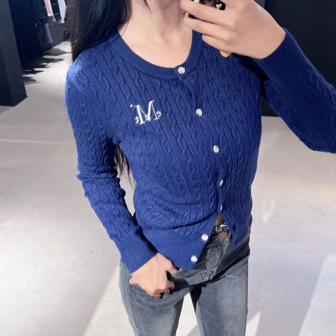 韓國 Mucent Adian Button Crop Knit Cardigan【MU119】