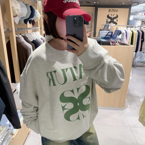 韓國 Satur (W)Big Classic Logo Sweatshirt【SR057】