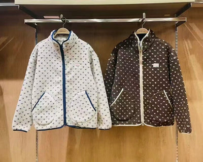 韓國 WhoAU Dot Pattern Fleece Jacket【WA308】