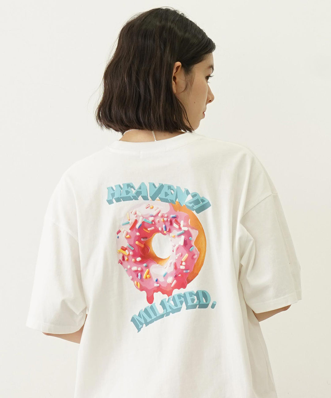 日本直送 MILKFED DONUT AND LOGO WIDE S/S TEE【SJ030】